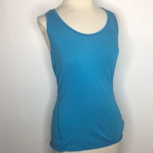 ATHLETA RACERBACK tank in tropical blue